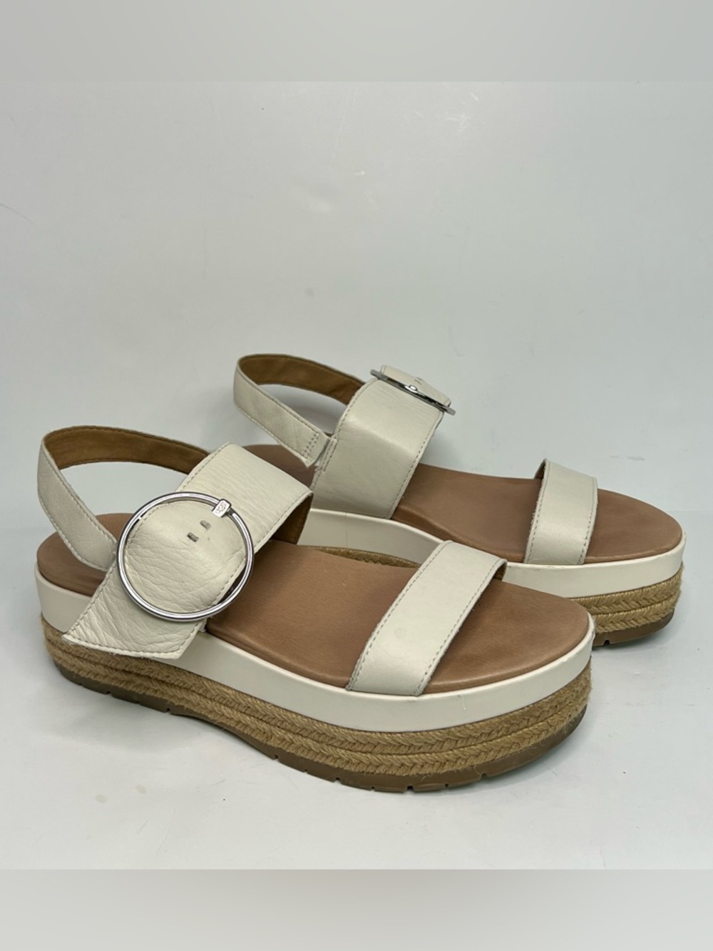 UGG April Espadrille Platform Sandals Size 8
